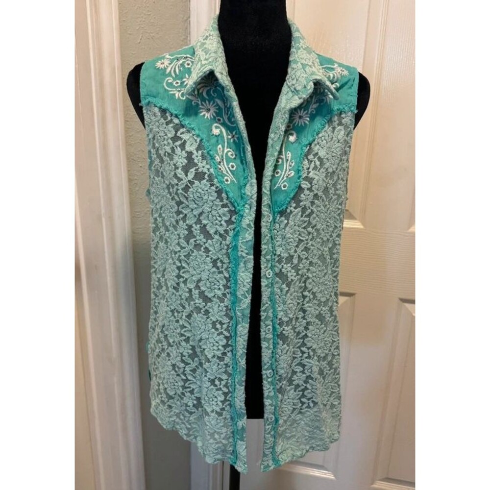 miss me turquoise vest